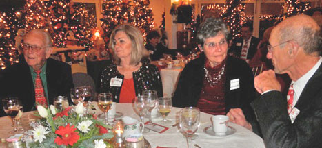 Dick & Liberty Lareau with Susan & Vince Marchetti at The Committee of One Hundred holiday dinner, Wednesday, December 14, 2011