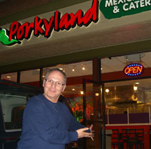 Pepe Stepensky, owner of Porkyland opening his new store at Sixth & University in Hillcrest, San Diego