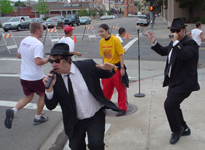 Blues Brothers performing at San Diego’s Race for Literacy, May 7, 2006